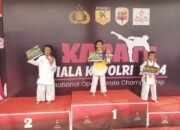 INKANAS Binaan Polres Sumbawa Barat Sabet 2 Medali Emas Kejuaraan Karate Piala Kapolri 2024