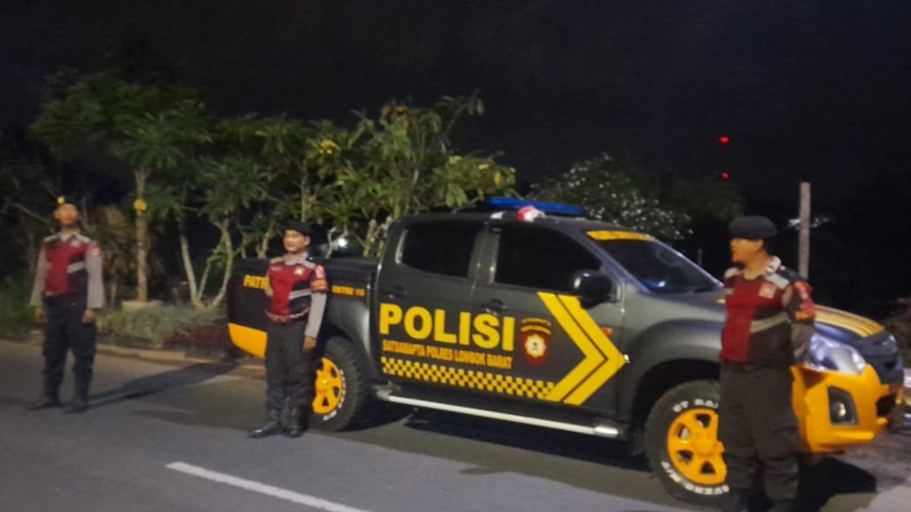 Patroli Blue Light Sat Samapta Cegah Balap Liar dan Begal di Jalur Bypass Lombok Barat