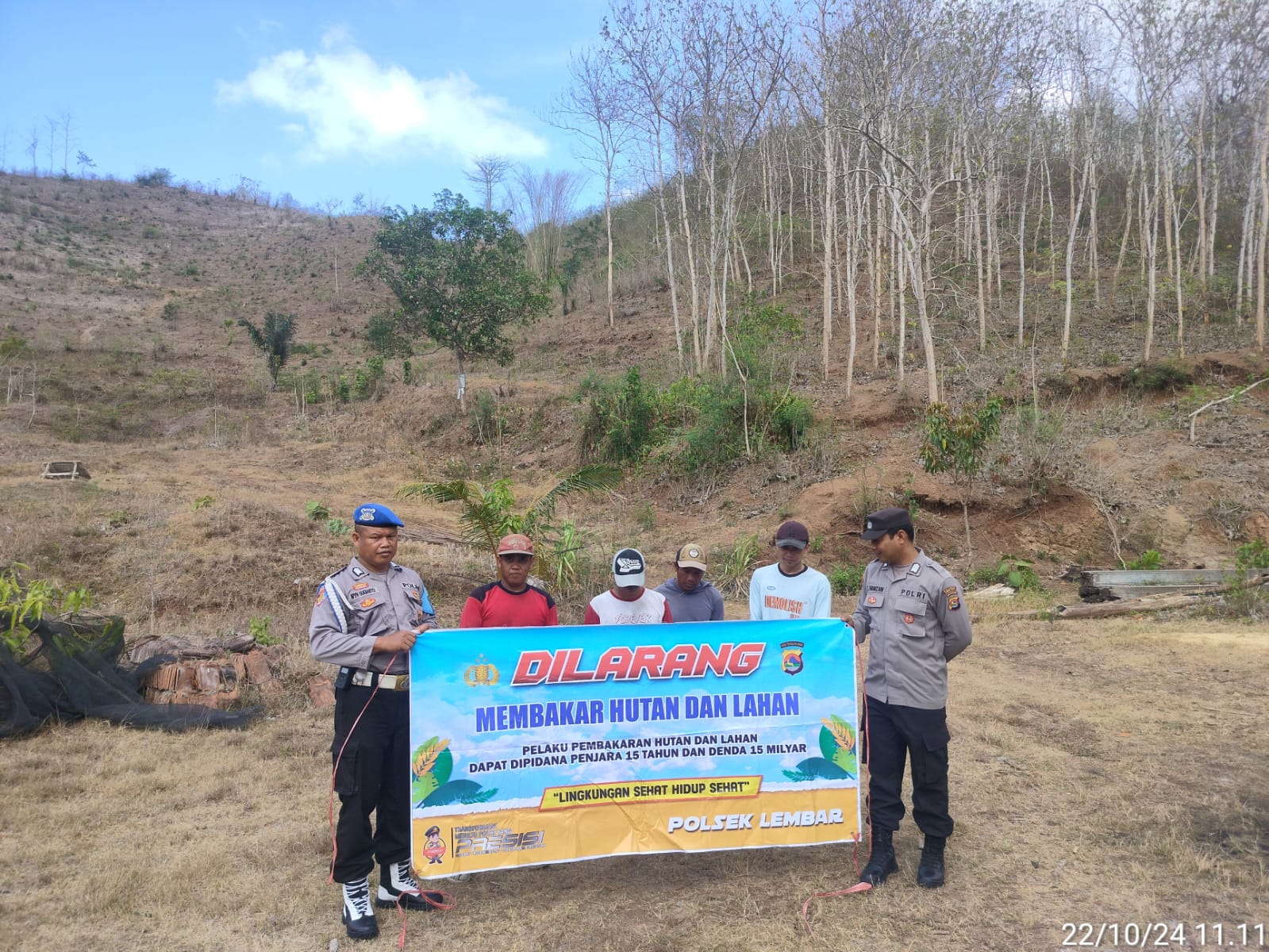 Patroli KRYD Polsek Lembar Jaga Keamanan dan Cegah Kebakaran