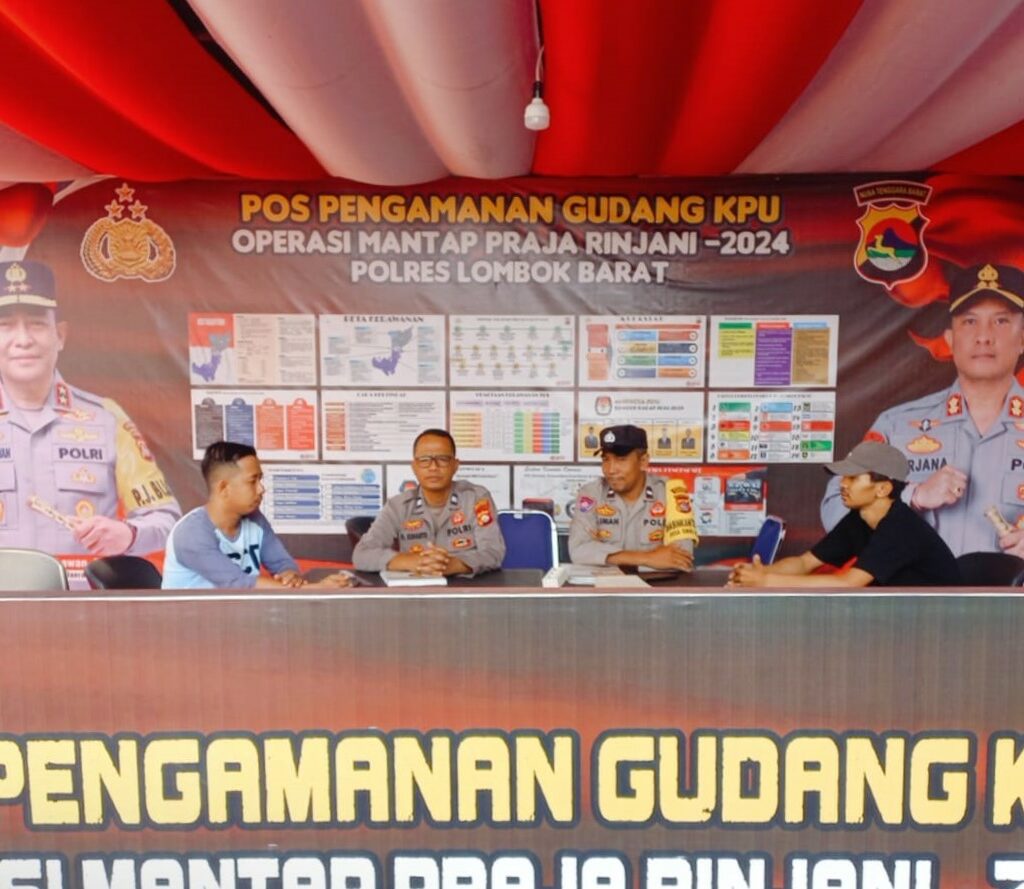 Situasi Terkini Pengamanan Logistik Pilkada di Gudang KPU Lombok Barat