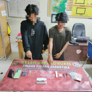 Lagi, Dua Pria Pengedar Sabu Diringkus Sat Resnarkoba Polres Sumbawa Barat