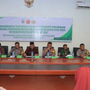 Polres Sumbawa Barat Gandeng Dinas Pertanian dan Kodim 1628/SB Gelar Rakor Ketahanan Pangan