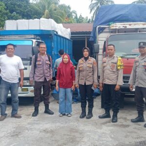 Polres Lombok Utara Kawal Pergeseran Surat Suara Dari PPK ke Gudang Logistik KPU