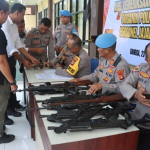 Polres Lombok Utara Lakukan pemeriksaan Senpi dan Amunisi Personil