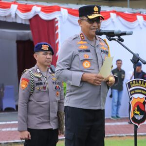 Kunker Kapolda NTB Gelar Apel Konsolidasi Pasca Pilkada Serentak di Polres Sumbawa Barat