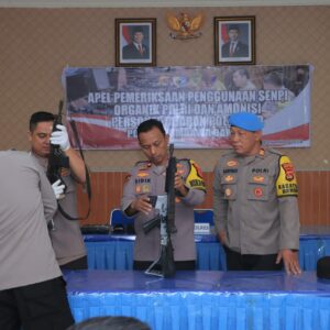 Pastikan Tidak Ada Penyalahgunaan, Polres Sumbawa Barat Lakukan Pemeriksaan Penggunaan Senpi dan Amunisi