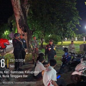 Jamin Kondusifitas Jelang Nataru, Polres Sumbawa Intensifkan Patroli Malam