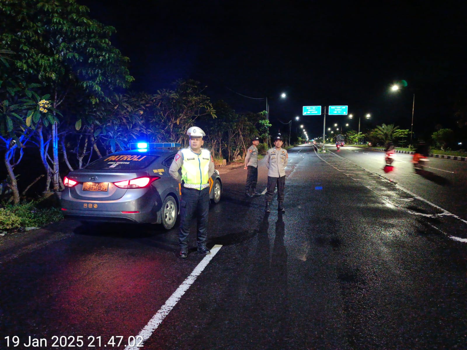 Patroli Intensif Bypass BIL, Polsek Kediri Perkuat Keamanan Malam