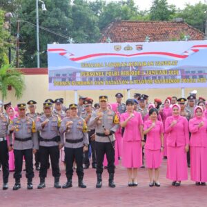 Polres Sumbawa Gelar Upacara Korp Raport Kenaikan Pangkat Periode 1 Januari 2025