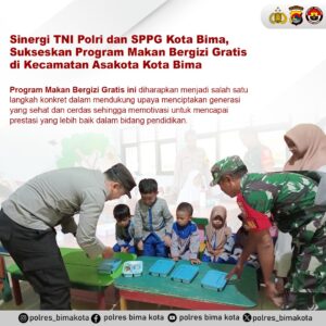 Sinergi TNI-Polri dan SPPG Kota Bima, Sukseskan Program Makan Bergizi Gratis di Kecamatan Asakota