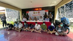 Polres Dompu Gelar Konferensi Pers Terkait Penangkapan Massal di Kampung Zona Merah Narkoba