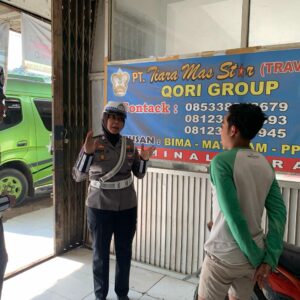 Sat Lantas Polres Bima Kota Imbau Sopir Travel untuk Mengutamakan Keselamatan Berkendara di Bulan Ramadhan