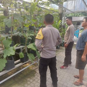 Polres Loteng Tinjau Pekarangan Lahan Bergizi Milik Warga