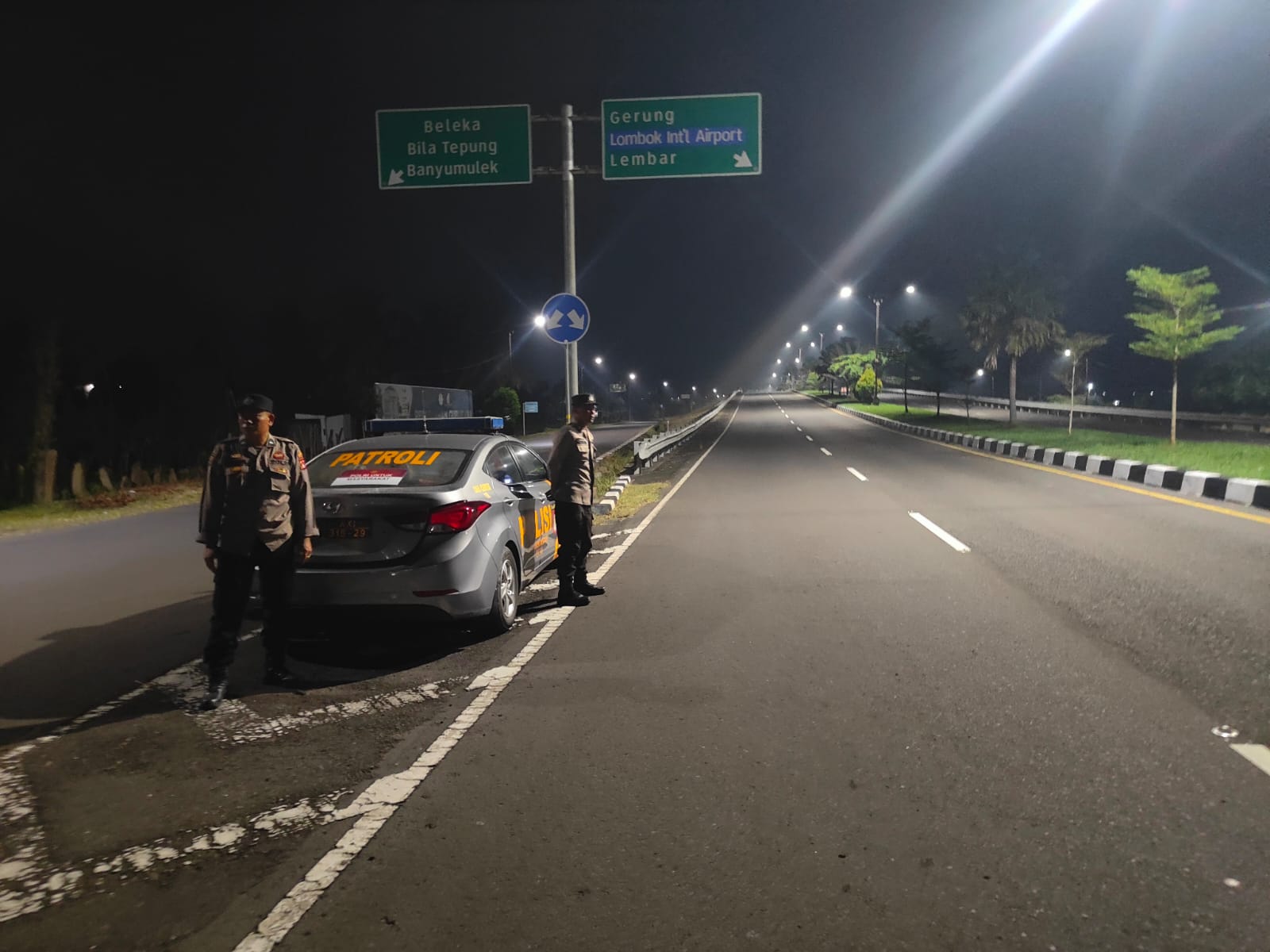 Patroli Blue Light Polsek Kediri, Antisipasi 3C dan Balap Liar di Jalur BIL I dan BIL II