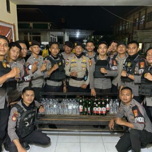 Sat Samapta Polres Bima Kota Amankan Puluhan Botol Miras Saat Patroli Rutin