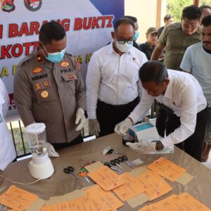 Polres Bima Kota Musnahkan 62,90 Gram Sabu Hasil Pengungkapan 63 Tersangka