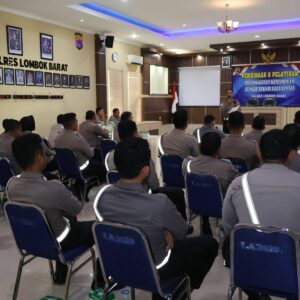 Satlantas Polres Lombok Barat Gelar Pelatihan Peningkatan Kemampuan Fungsi Lalu Lintas