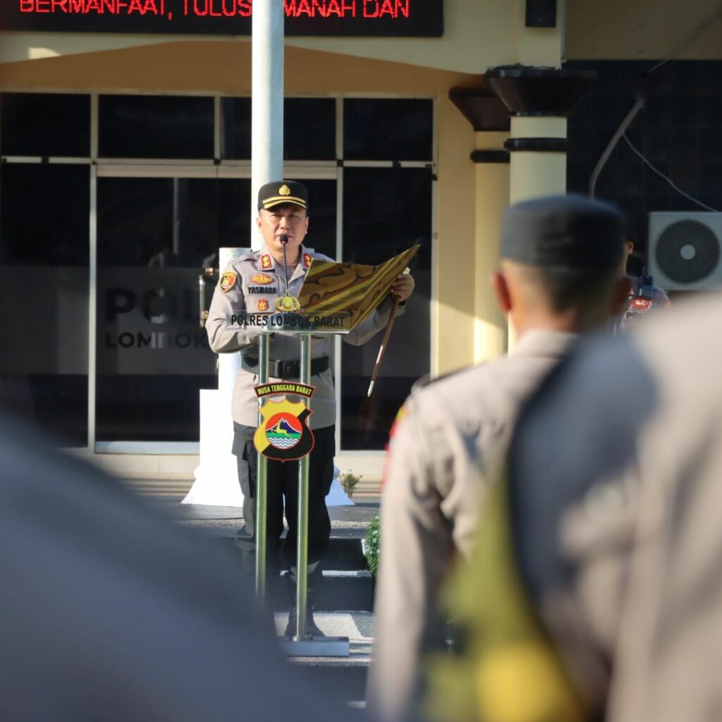 Upacara Harkitnas di Polres Lombok Barat, Teguhkan Nasionalisme dan Dedikasi