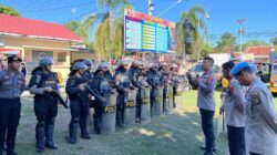 Kapolres Bima AKBP Eko Sutomo S.I.K.,M.I.K., Pimpin Latihan Pengendalian Massa Antisipasi May Day