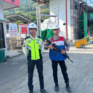 Unit Pam Obvit Sat Samapta Polres Bima Kota Laksanakan Pengamanan dan Patroli di Objek Vital PT Pertamina Patra Niaga Integrated Terminal Bima