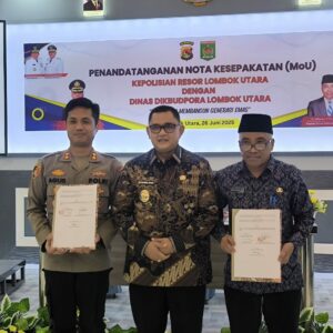 Polres Lombok Utara Tandatangi MoU dengan Dikbudpora, Wujudkan Dunia Pendidikan Yang Aman dan Bermartabat