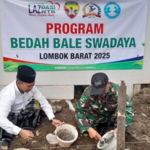 Kodim 1606 Mataram dan Lazdazi Bedah Rumah Warga Jatisela