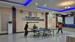 Semarak Final Tenis Meja Polres Lombok Barat HUT Bhayangkara ke-79