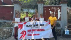 Polres Sumbawa Gelar Bhakti Religi di Pura Dalem Ganda Sari Peringati Hari Bhayangkara Ke-79