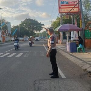 Sat Lantas Polres Bima Kota Gelar Kegiatan Rawan Pagi/Strong Point, Antisipasi Kemacetan dan Laka Lantas