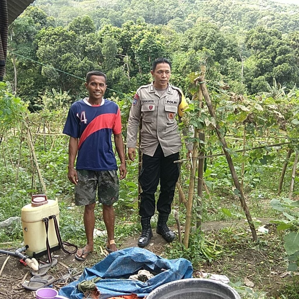 Bhabinkamtibmas Babussalam Dorong Warga Tanam Sayur untuk Ketahanan Pangan