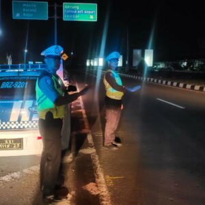 Patroli Malam Satlantas Amankan Bypass BIL Lombok Barat