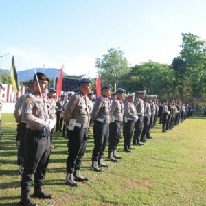 Polres Sumbawa Barat Gelar Upacara Hari Bhayangkara ke-79 dengan Khidmat di Lapangan Graha Fitrah
