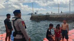 Sat Polairud Polres Bima Kota Laksanakan Patroli Pengawasan di Wisata Bahari Pantai Lawata, Teluk Bima