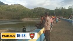 POLSEK PAJO AMANKAN LOMBA DAYUNG SAMPAN TRADISIONAL DI WADUK LA NANGGA