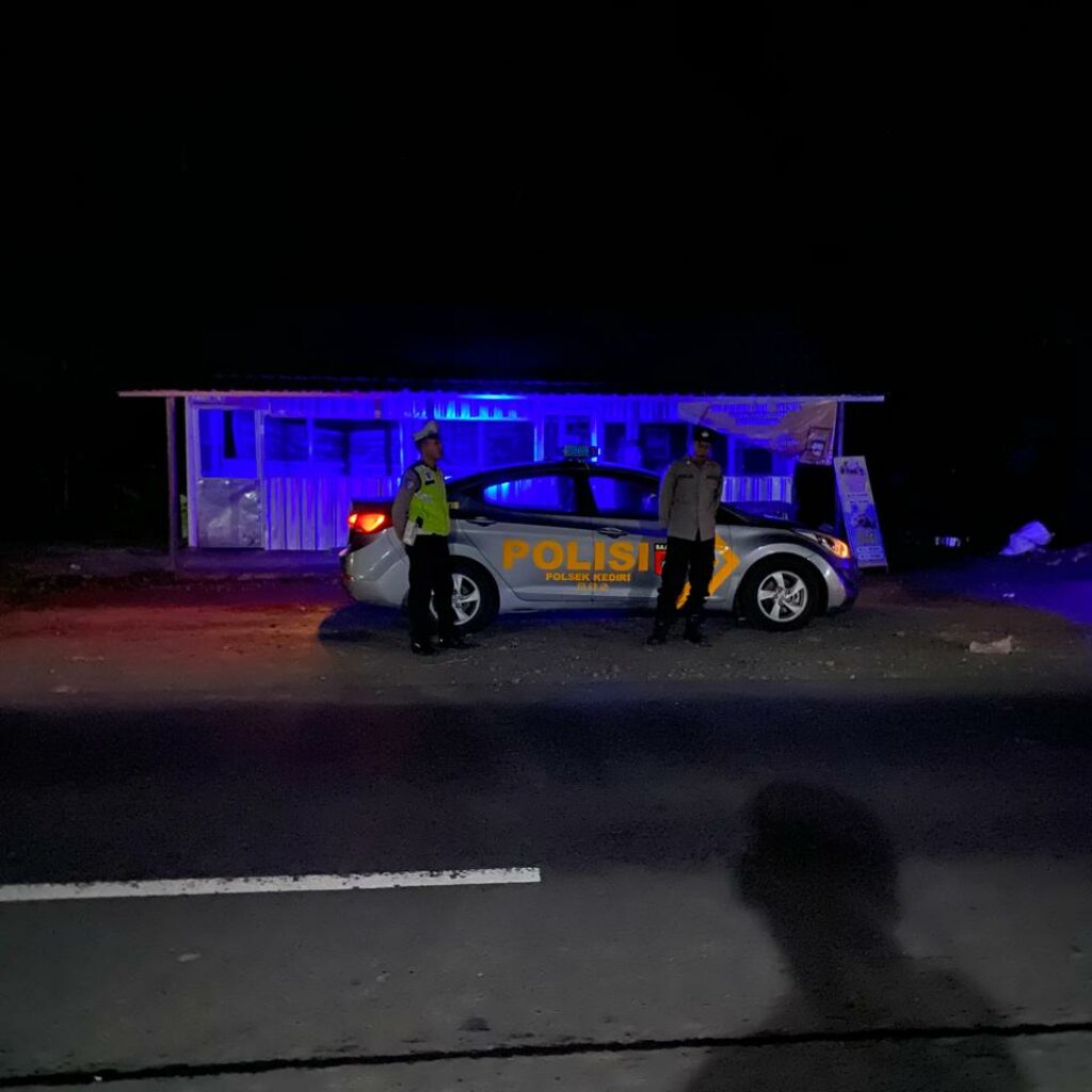 Polsek Kediri Intensifkan Patroli Blue Light di Bypass BIL dan Keling, Cegah 3C dan Balap Liar