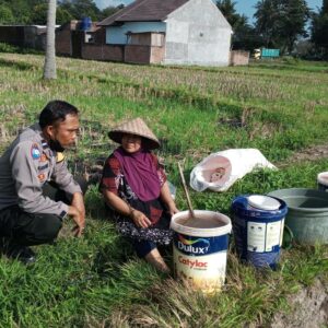 Bhabinkamtibmas Kuripan Dorong Kemandirian Pangan Keluarga dari Pekarangan