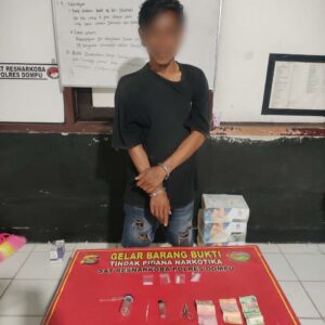 Satresnarkoba Polres Dompu bekuk seorang pengedar sabu di dusun lanta, Desa rasabou