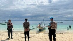 Polsek Sekotong Tingkatkan Patroli Wisata di Pantai Elak-Elak Lombok Barat