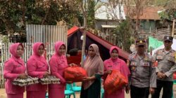 Kapolsek Hu’u bersama Bhayangkari Ranting Hu’u Salurkan Bantuan untuk Korban Kebakaran di Cempi Jaya