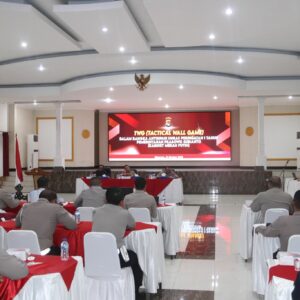 Polda NTB Gelar Tactical Wall Game, Wakapolda Tekankan Profesionalisme Pengamanan Unjuk Rasa