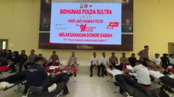 Bid Humas Polda Sultra Gelar Donor Darah Serentak dalam Rangka HUT Humas Polri ke-74