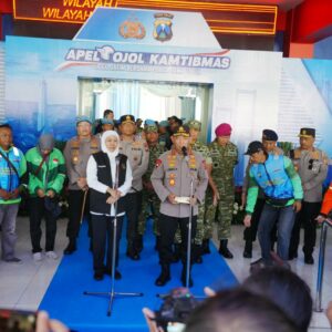 Pimpin Apel Ojol di Jatim, Kapolri Pastikan Komitmen Bermitra Jaga Kamtibmas Kondusif