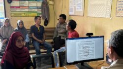 PERSONEL PAMAPTA III POLRES DOMPU TERIMA LAPORAN MASYARAKAT YANG DIDAMPINGI BHABINKAMTIBMAS