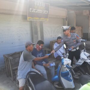 Edukasi Keselamatan, Sat Lantas Sapa Ojek Gondang