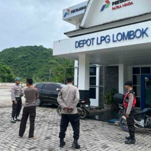 Polsek Sekotong Jamin Keamanan Vital Depot LPG Lombok