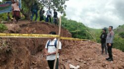 Polsek Prabarda Tutup Tambang Emas Ilegal di Gunung Kongbawi.