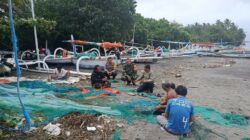 Komsos Babinsa Bangun Keselamatan Nelayan di Tengah Badai