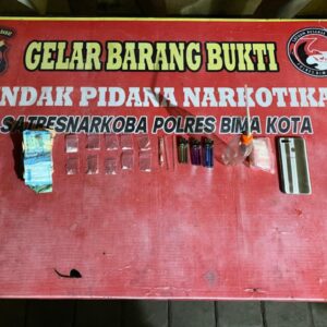 Sat Resnarkoba Polres Bima Kota Amankan Dua Terduga Pelaku Transaksi Sabu di Rabadompu Barat
