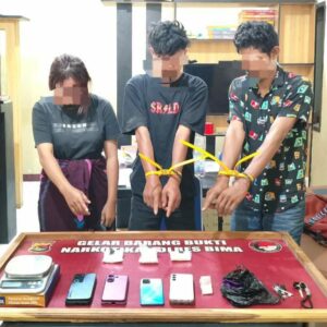Cepat,Tepat dan Terukur Satresnarkoba Polres Bima Ungkap Jaringan Peredaran Narkoba Lintas Kabupaten BB 275 gram Diamankan