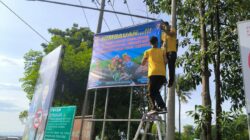 Tekan Angka Kecelakaan, Satlantas Polres Bima Pasang Spanduk Himbauan di Daerah Rawan Kecelakaan